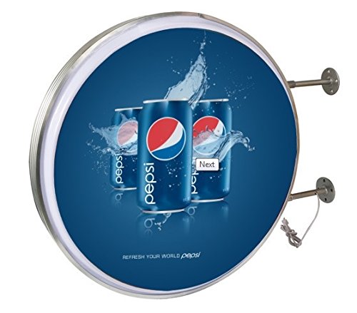 Fantastic Displays LED Round Outdoor Light Box Sign with FRONT AND BACK PRINTING