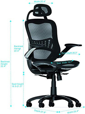 Ergonomic Office Task Chair,Desk Chair, High Back Executive Home Office Desk Chair with Arms Adjustable Height Back Lumbar Support Mesh Heavy Duty