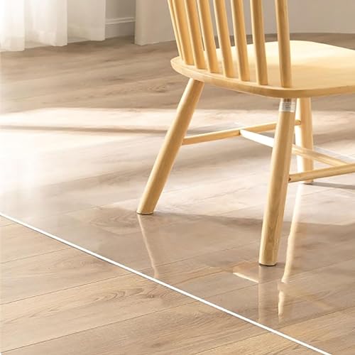 AHAVI Rectangular Clear Glass Chair Mat for Rolling Chairs, Heavy Duty Anti-Slip Carpet - Customizable Size/Easy to Clean (Clear, 140X180CM/4.5FTX5.9FT)