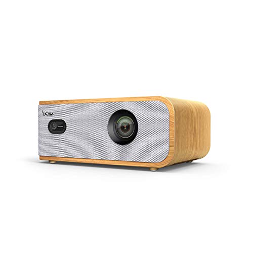 PIQS Q1 Home Theater HD Projector, 4D Auto Keystone, Side Projection, DLP, Supports 4K, WiFi, Bluetooth, with Autofocus/Keystone, Powerful Speakers, Android, Home Cinema & Backyard Projection