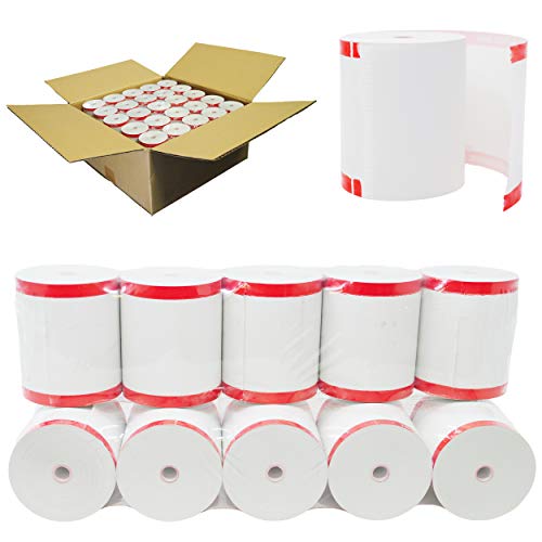 BuyRegisterRolls [50 GSM Coreless] 3-1/8” x 230', White, (10 Case) BPA Free NCR 856348 Thermal Paper, paper for TM-T88III, TM-T88IV, TM-T88V, TSP100, CT-S300, CT-S2000, M129B, M129C