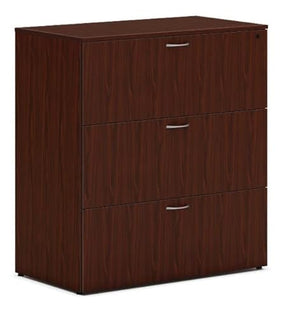 HON Mod Lateral File Cabinet | 3 Drawers | 36" W | Traditional Mahogany Finish