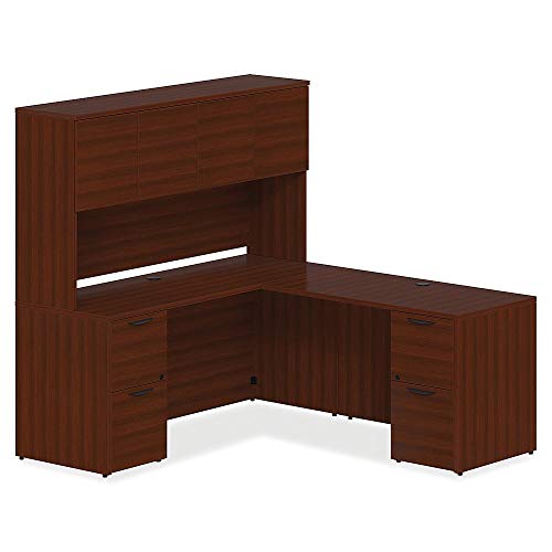 Lorell Mahogany Right Return Desk, 48"x24"x29