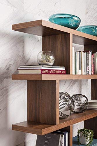 Moe's Home Collection 63 by 61-Inch Miri Large Shelf, Walnut Veneer