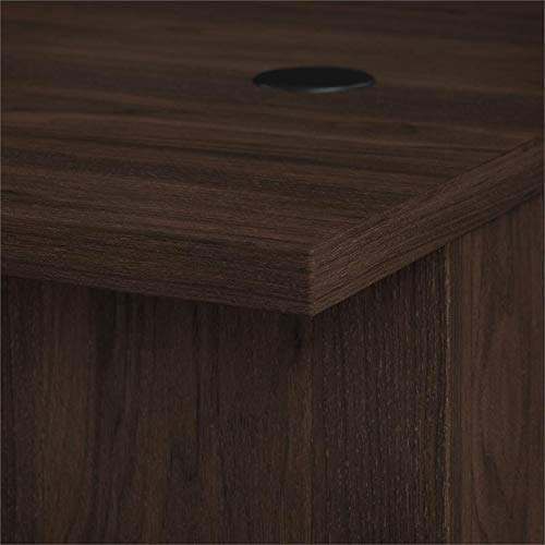 BBF Office 500 72W Executive Desk Set in Black Walnut - Engineered Wood