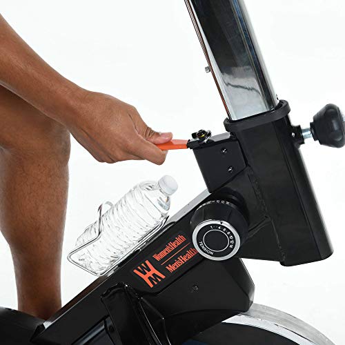 Women’s Health Men’s Health Indoor Cycling Exercise Bike with MyCloudFitness App and Phone/Tablet Holder, Black (1227)
