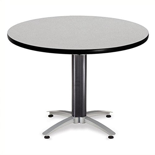 Scranton & Co Mesh Base 42" Round Table in Gray Nebula
