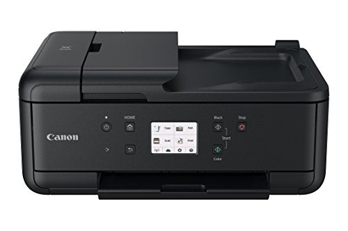 Canon PIXMA TR7520 All-In-One Wireless Home Photo Office All-In-One Printer with Scanner, Copier and Fax: Airprint and Google Cloud Compatible, Black, Works with Alexa