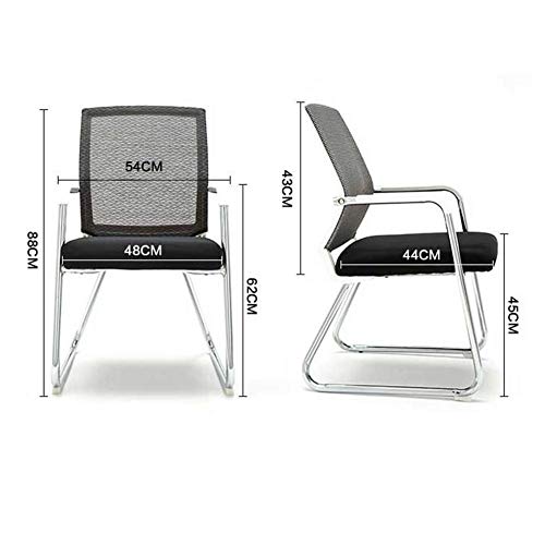 Mesh Back Upholstered Fabric Seat Ergonomic Chairs Set of 6 - Color: Set of 6 Chairs