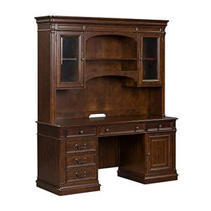 Liberty Furniture INDUSTRIES Brayton Manor Jr Executive Credenza Set, Dark Brown