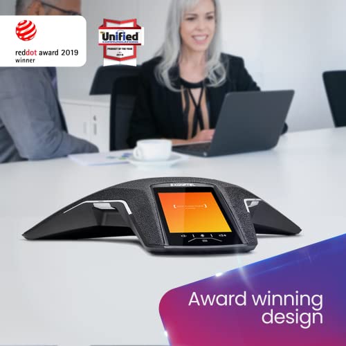 Global Teck Worldwide Konftel 800 Hybrid IP Conference Phone Bundle with Microfiber Cloth