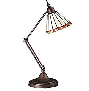 Meyda Tiffany 65946 Prairie Mission Adjustable Desk Lamp, 23" H