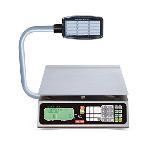 TORREY PC40LT Electronic Price Computing Scale, 40 lb, 8 Direct Access Keys, 100 Memories