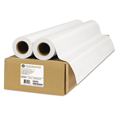 Hp C2t51a Universal Adhesive Vinyl, 150 G/M2, 36-Inch X 66 Ft, White, 2 Rolls/Pack