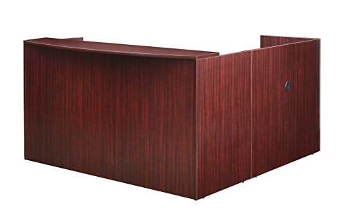 Regency LRDRT2BF-MH Pedestal Reception Desk Legacy Double Box File, 71", Mahogany