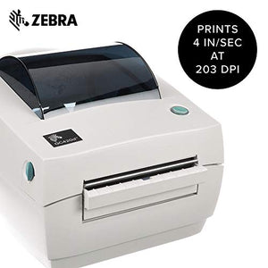 Zebra - GC420d Direct Thermal Desktop Printer for Labels, Receipts, Barcodes, Tags, and Wrist Bands - Print Width of 4 in - USB, Serial, and Parallel Port Connectivity (Includes Peeler)