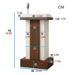 SAAKO Heavy Duty Portable Podium Stand - 110cm Height