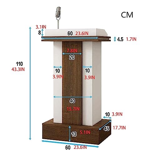 SAAKO Heavy Duty Portable Podium Stand - 110cm Height