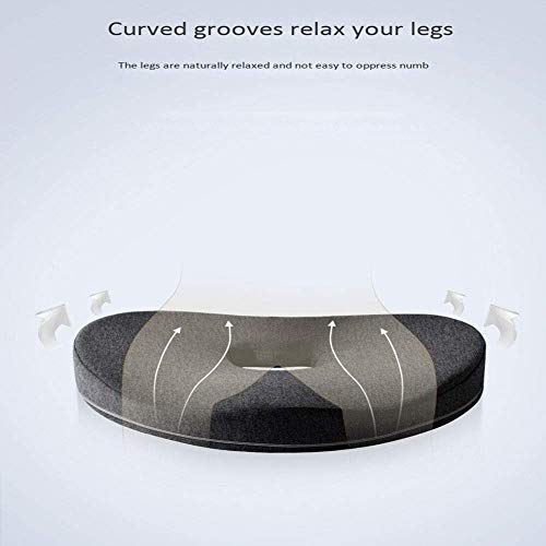 XIXIDIAN Memory Foam Seat Cushion for Back Pain Relief - Washable Cover