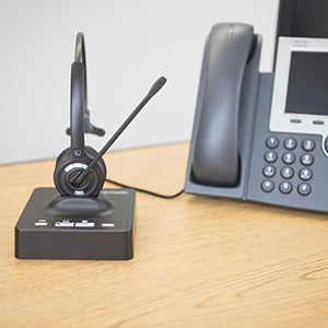 Leitner OfficeAlly LH270 Wireless Telephone Headset with Noise Cancelling Microphone - 5-Year Warranty - Works with Cisco, Polycom, Yealink, Avaya, Softphones, VoIP, Skype, and 99% of Office Phones