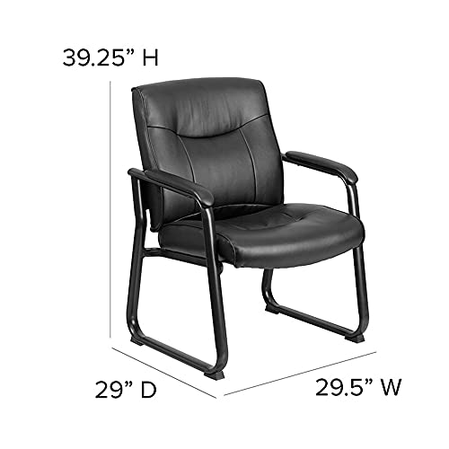 Flash Furniture HERCULES Series Big & Tall Black LeatherSoft Executive Side Reception Chair