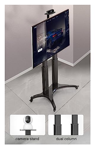 ALcorY Aluminum AVF1800-70-1P TV Mobile Cart with AV Shelf & Camera Holder for 65"-85" TVs