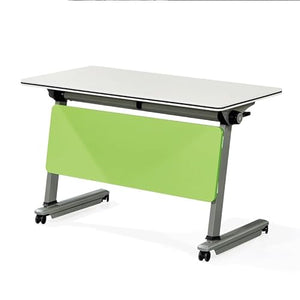 NeAFP Foldable Computer Desk with Lockable Wheels and Storage Layer