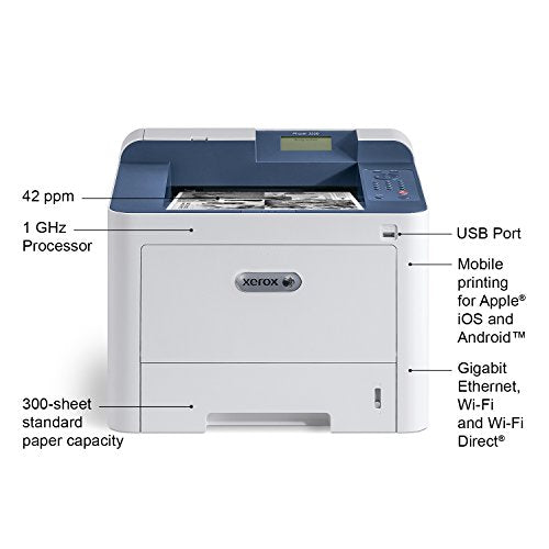 Xerox Phaser 3330/DNI Monochrome Printer, Amazon Dash Replenishment Enabled