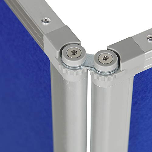 ECR4Kids Mobile Flannel Felt Room Divider and Partition, Double-Sided, Rolling Caster Wheels, Lesson Board, Mobile Wall for Classrooms and Offices, Collapses for Easy Storage, 3-Panel