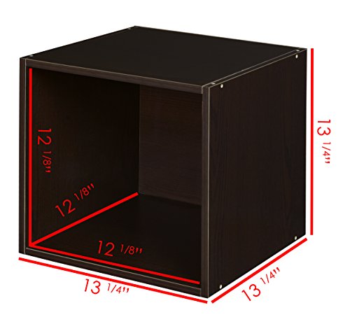 Niche PC8F4HPKTFBK Cubo Deluxe Storage Set with with Full and Half Size Cubes and Folding Bins, Truffle/Black