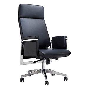 QHH Managerial Office Chair - High-Back Leather Executive Swivel Desk Chair