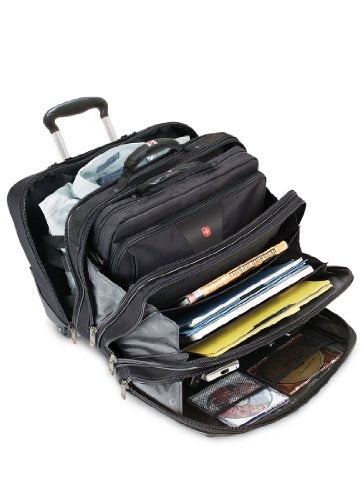 Wenger Patriot Rolling 2 Piece Business Set, Black