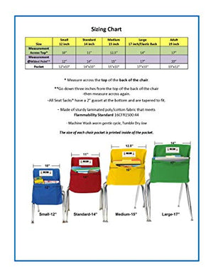 SEAT SACK 14199 14 inch Classroom Pack-Multi Color