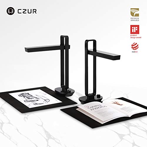 CZUR Aura, The Smart Portable Personal Scanner and Desk Smart Lamp. Innovative AI Technology for Enhanced Scanning Performance for Book & Document or Any Paper Materials (Bound or Unbound), Mac&Window