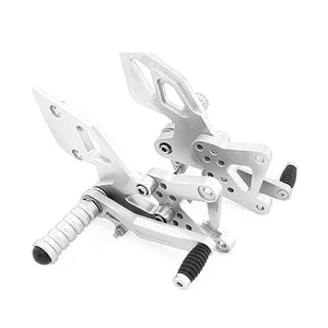 POCHY Adjustable Rearsets Rear Set Foot Pegs for YZF R25 R3 MT-03 MT-25 2013-2023 - Color: 6