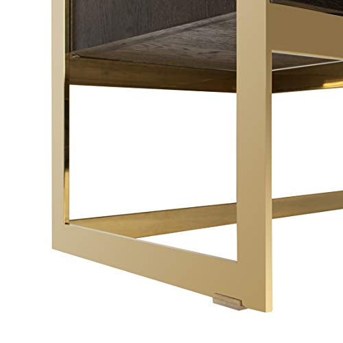 Safavieh KNT7056A Home Collection Leroux Oak Desk Gold