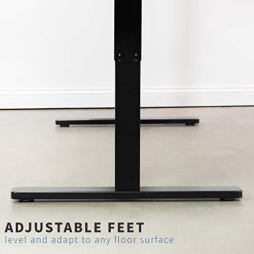VIVO Electric 47 x 24 inch Stand Up Desk, Complete Height Adjustable Standing Workstation, Frame and Top, Push Button Controller, Black, DESK-EV47TB
