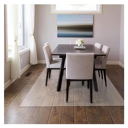 HOBBOY Hard-Floor Chair Mat Protector 1.5mm Clear PVC Non-Slip Rug Pad - Waterproof Table Cover - 120/140/160cm Wide Multi
