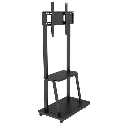 WAWJB Mobile TV Cart Stand Fits 32-65 Inch Free Lift TV Cart Stand