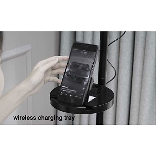 AOKLEY LED Floor Lamp with USB & Wireless Charging - Multifunction Standing Lamp