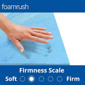 FoamRush Cooling Gel Memory Foam Insert 12" x 26" x 32" - Made in USA