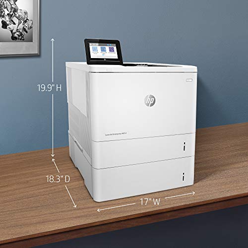 HP LaserJet Enterprise M612x Monochrome Duplex Printer with Dual-band Wi-Fi and Extra Paper Tray (7PS87A)