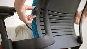 Steelcase Leap Task Chair: Black Base - Armless - No Headrest - Standard Carpet Casters