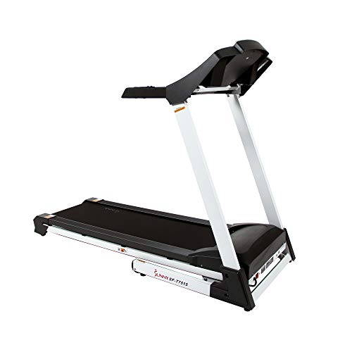 Sunny Health & Fitness SF-T7515 Smart Treadmill with Auto Incline, Speakers, Bluetooth, LCD and Pulse Monitor, Phone Function, 240 LB Max Weight , grey