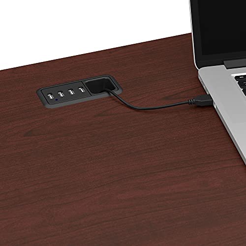 Bush Furniture Cabot L Shaped Computer Desk in Harvest Cherry