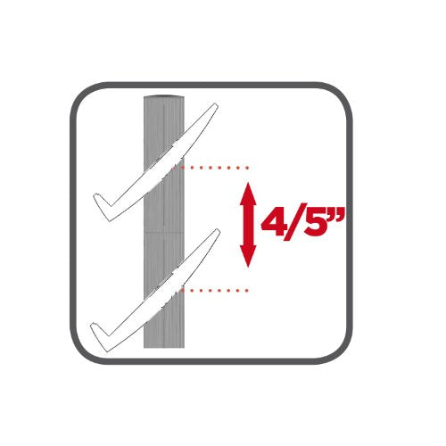 PaperFlow Single Sided Mobile Literature Display, 5 Shelves, 33.67x15.17x66 Inches, Black (255N.01)