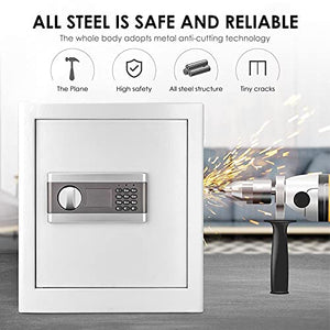 1.7Cub Fireproof and Waterproof Security Box, Digital Combination Lock Safe with Keypad LED Indicator, for Cash Money Jewelry Guns Cabinet