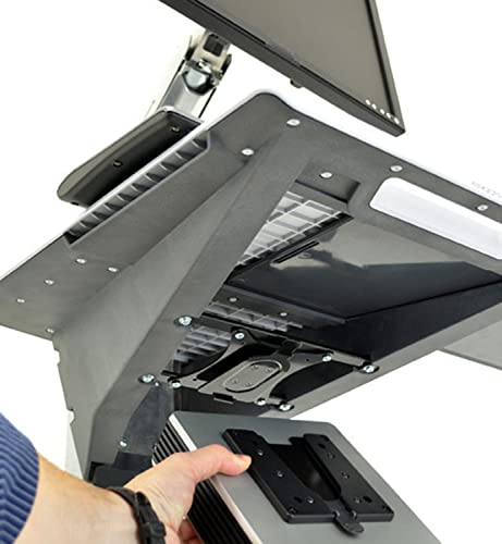 Ergotron Neo-Flex Rolling Computer Cart - Mobile Standing Desk Workstation - Grey
