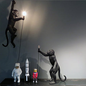 Seletti Monkey Lamp Monkey-shaped lamp Black Standing