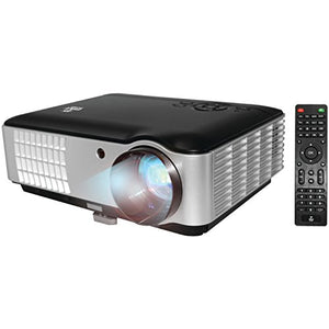 Full HD 1080p Video & Cinema Home Theater Projector - Built-in Stereo Speaker, LCD + LED Lamp, Keystone Adjust, Digital Multimedia, 2xHDMI, 2xUSB & VGA Inputs for TV PC Game Business Computer & Laptop